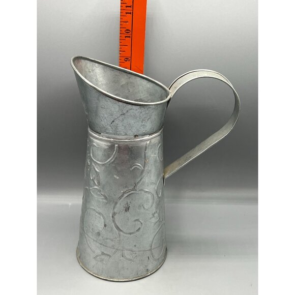 3 Metal Midwest Country Decor Tin Punch Candle Holder Galvanize Pitcher Windmill - Picture 2 of 16